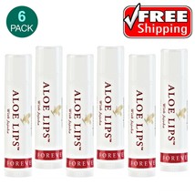 6 Pack Forever ALOE LIPS Jojoba Beeswax Vegetarian Gluten Free All Skin Types - £46.09 GBP