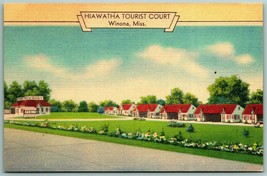 Hiawatha Tourist Court Motel Winona Mississippi MS UNP Linen Postcard J9 - £4.24 GBP