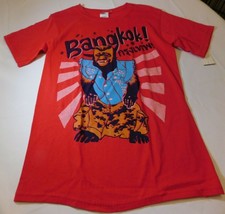 Anvil Men&#39;s Short Sleeve T Shirt red cotton Size S small &quot;Bangkok!&quot; NWT - $34.64