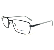 Champion Eyeglasses Frames WAKE C01 Black Gray Rectangular Full Rim 55-19-140 - £47.77 GBP