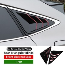 QHCP Car Rear Side Window Triangle Louver Shutter Cover Trim Decorative Sticker  - £54.69 GBP
