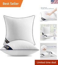 Elegant Navy Blue 18x18 Pillow Inserts with Zipper - Set of 2 for Sofa &amp;... - $522.90 MXN
