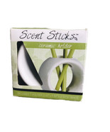 Scent Sticks Chande-Lite Ceramic Holder 2.67”x 2.51”. White - $18.69