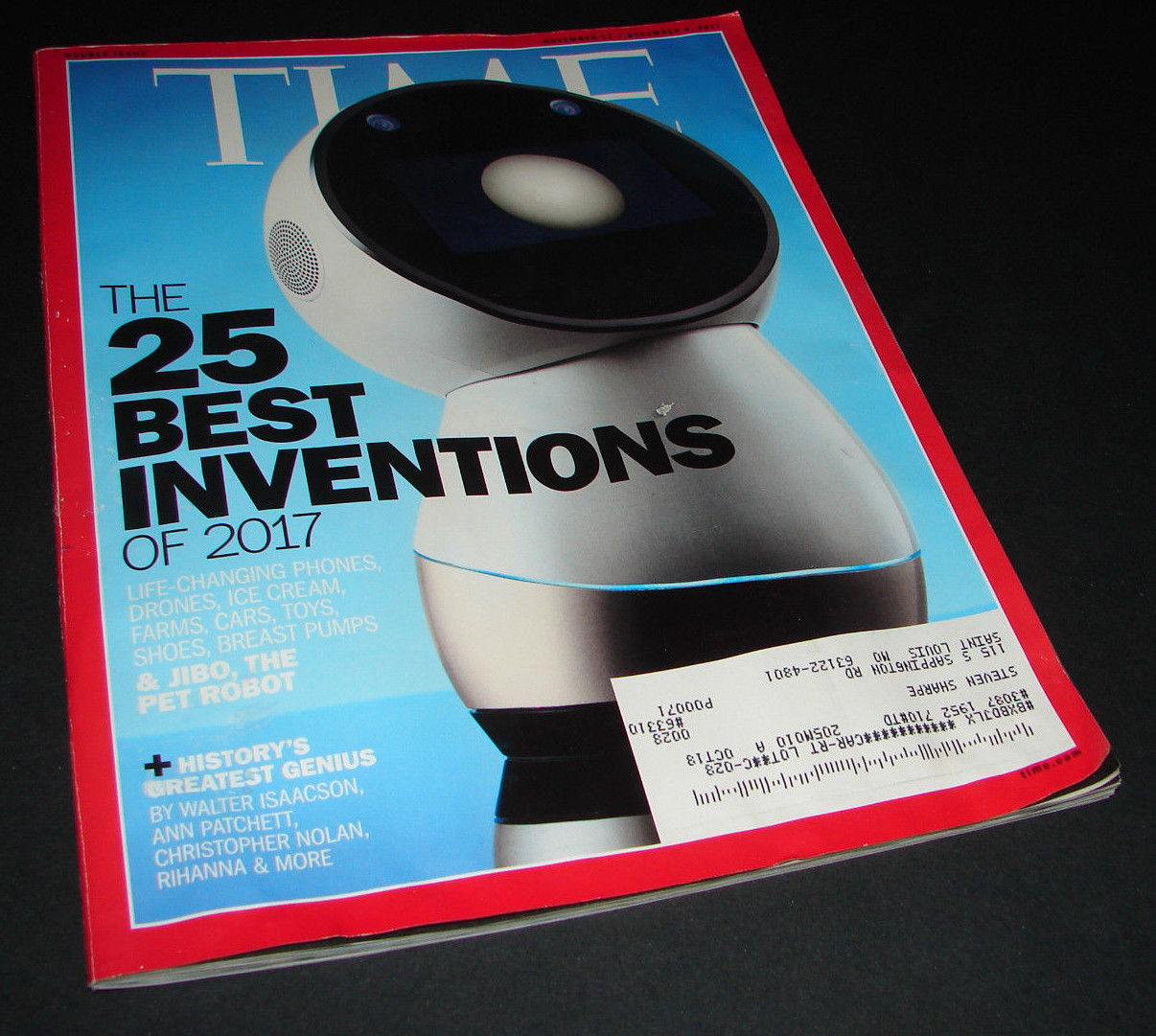TIME Magazine Nov 27-Dec 4 2017 25 Best Inventions Drones Ice Cream Brea... - $9.99