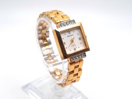 Womens Gruen Watch 20mm New Battery Reversible Band Gold And Two-Tone GR7984 - £13.62 GBP