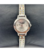 Mudd Silver Tone Crystals Women’s Quartz Watch Working New Battery - $16.05 CAD