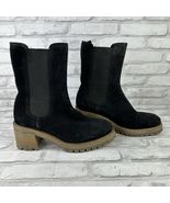 Pedro Garcia Zona Chelsea Lug Boots Black Suede Size 6.5/37 - $134.99