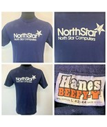 Vintage 70s 80s North Star Computers T Shirt size L Hanes Beefy T made i... - £35.26 GBP