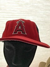 Genuine Merchandise New Era Los Angeles Angels 7 1/4 Hat Cap Red Black 010-41 - £5.49 GBP