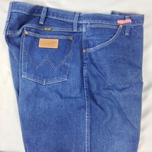 Wrangler 13MWZ &quot;Read Listing &quot;Blue Jeans Mens Tag Size 42x34  Heavy Star... - $9.95
