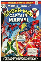 Marvel Team-Up 16 VF 8.5 Bronze Age Marvel 1973 Captain Marvel Spiderman - £17.40 GBP