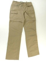 The North Face Tan Convertible Hiking Outdoor 100% Nylon Pants Womens Size 2 - £34.06 GBP
