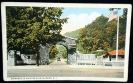 Entrance To Watkins Glen NY Postcard 1919 - $2.96