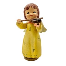 Vintage Figurine Angel Playing Violin 3.5 inch - $14.85