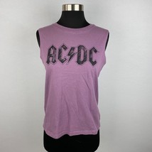 ACDC 2021 Womens Juniors XL Cotton Sleeveless Purple Band T-Shirt - £15.04 GBP