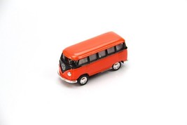 2.5&quot; Kinsmart 1962 VW Volkswagen Bus Diecast Model Toy Car 1:64 Orange - £10.37 GBP