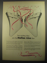 1956 Italian Line Cruise Ad - Two exciting ships join the Italian Line Fleet - £14.60 GBP