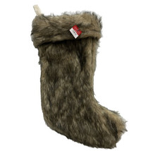 Wondershop Faux Fur 19&quot; Brown Christmas Stocking - £10.09 GBP