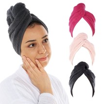 Terry Cloth Shower Cap For Women  Luxurious Hair Towel Wrap  Non-Frizz Hair Wrap - £43.90 GBP