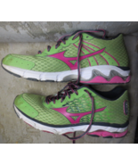 Mizuno Wave Inspire Athletic Running Green Pink Women’s Size 9 FLV0315 - £22.22 GBP