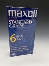 Maxell Blank Video Cassette Tape Standard Grade 6 Hours T-120 VHS SEALED - $201.10 MXN