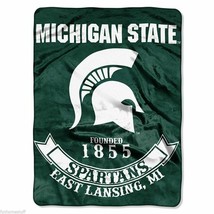 Michigan State Spartans NCAA Blanket 60 x 80&quot; Raschel Rebel Design - £31.05 GBP