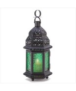 2 -  Green Glass Moroccan Lantern - £26.81 GBP