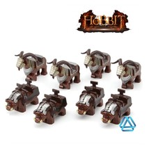 War Boar and Battle Ram War sheep Lord of the Rings The Hobbit 8pcs Mini... - £14.72 GBP