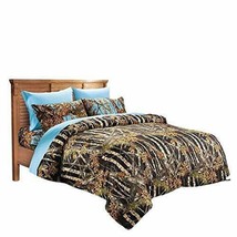 QUEEN SIZE BLACK CAMO 1 PC COMFORTER BED SPREAD ONLY CAMOUFLAGE BLANKET ... - $56.34