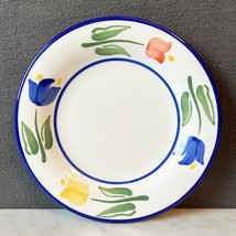 Dansk Tulip Salad Plate Red Blue Yellow Tulips on Rim 8.125&quot; Dansk Indon... - $355.25 MXN