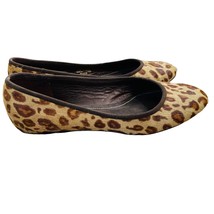 Lauren Ralph Lauren Loura Leather Fur Leopard Ballet Flats Size 6 - £20.66 GBP