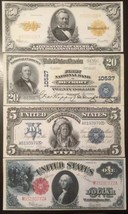 Reproduction US Currency Set #2 Grant Indian Chief Wash. 1899-1922 - £11.21 GBP