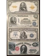 Reproduction US Currency Set #2 Grant Indian Chief Wash. 1899-1922 - $13.99
