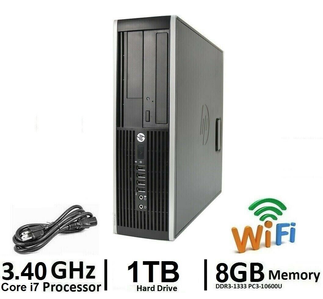 Primary image for On Sale is HP PC W/ 1TB Hard Drive Core i7 3.40 GHz 8GB RAM WIFI Windows 10 Pro