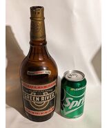 1940 Green River Whiskey Bouteille En Bond 1 QT 750 ML Verre Ambré Moyen... - $512.93 CAD
