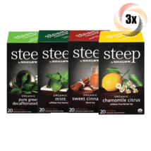 3x Boxes Steep By Bigelow Variety Flavor Tea | 20 Bags Each | Mix & Match - £18.01 GBP