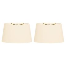 Royal Designs Shallow Oval Hardback Lampshade (Eggshell - 2, 12&quot; x 14&quot; x 8.5&quot;) - £79.09 GBP