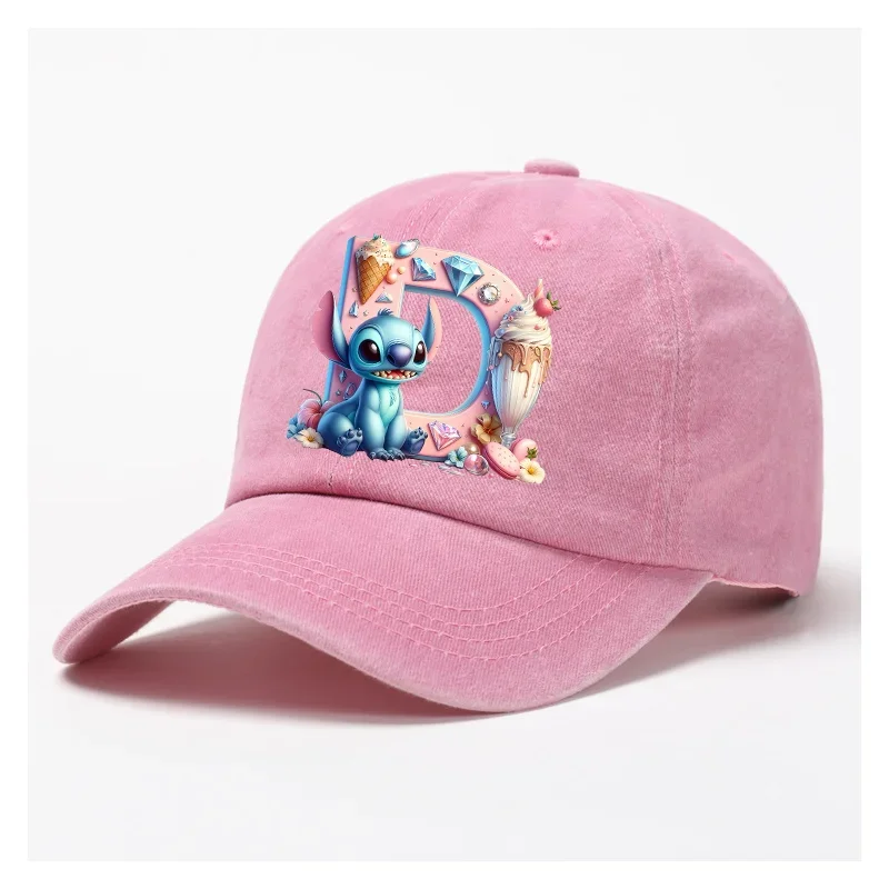 Lilo Stitch Anime Letter A-Z Baseball Cap Women Adult Summer -Adult SDZ2946 - $6.50