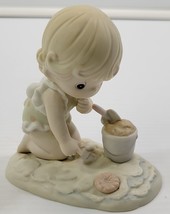 *R14) Precious Moments 1992 &quot;His Little Treasure&quot; Figurine - £9.37 GBP