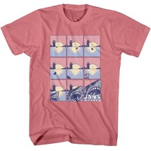 Jaws Pastel Comic Shark Chase Men&#39;s T Shirt Strip Orca Boat Ocean Water - £22.41 GBP+