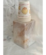 Vintage Dixie Cup Bathroom Countertop Dispenser Faux Marble w Sea Shell ... - $12.86