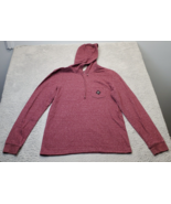 RVCA Hoodie Mens Medium Burgundy Lined Regular Fit Raglan Sleeve Drawstr... - $23.09