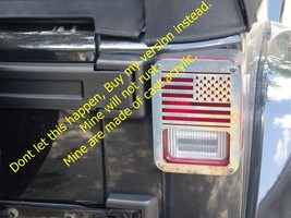 Jeep America flag Tail light covers /  fit 07-18 Wrangler / JK - $14.90