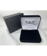 NEW KAY Jewelers Empty Bangle Bracelet Black Velvet Jewelry Clamshell Ca... - $366.00 MXN