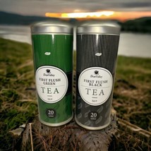 2 Pack Shan Valley First Flush Black and Green Tea - 20 Tea Bags per Tin... - £19.46 GBP