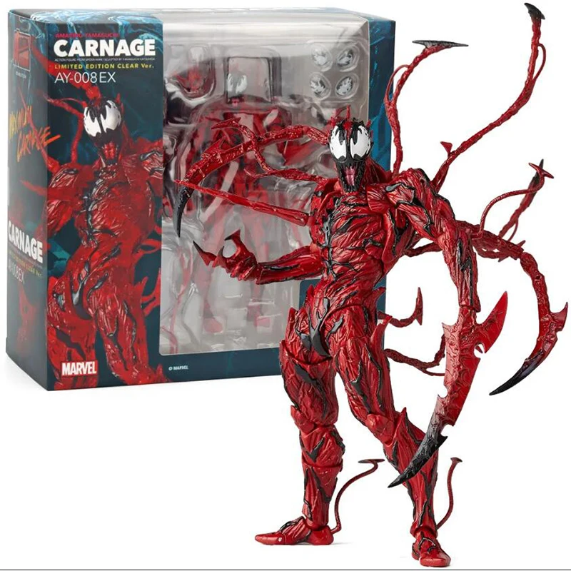 Marvel Revoltech Yamaguchi Carnage Action Figure Revoltech Series Venom Deadpool - £28.32 GBP+