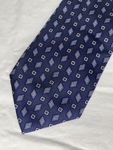 Vintage Jos A Bank Executive Collection Repp Tie Blue Diamond Print 100%... - $372.49 MXN