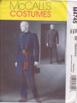 Mc Call's 2004 Pattern 4745 Size XL-XXL Men's Civil War Costume - $8.00