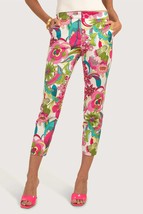 Pine Apparel fab floral print super stretch ankle pants in Pink - size XL - £34.35 GBP