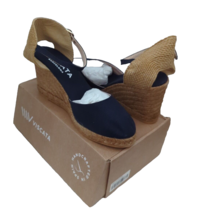 VISCATA Satuna Espadrille Wedges Blue Canvas EU 40 (US Women&#39;s 9-9.5) - New - £51.06 GBP